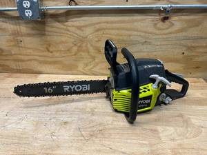 lot 20 image: RYOBI 16 in. 37cc 2-Cycle Gas Chainsaw with Heavy-Duty Case