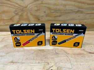 lot 120 image: TOLSEN Lot of 2 Boxes of- Permanent Markers (12 per box)