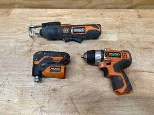 lot 130 image: RIDGID Lot of 3- 12v Tools- (Tools Only)