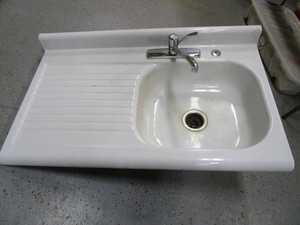 Steel Enameled Farmhouse Sink 25x41