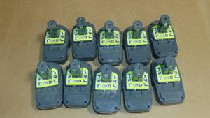 10 Pack Ryobi  P190 2.0 Ah 18 Volt One Lithium-Ion Cordless Compact  Battery All Tested Good On Charger