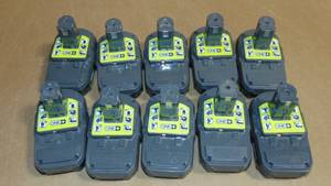 10 Pack Ryobi  P190 2.0 Ah 18 Volt One Lithium-Ion Cordless Compact  Battery All Tested Good On Charger