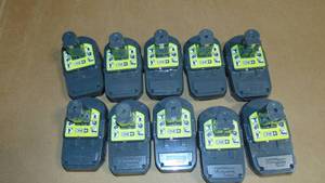 10 Pack Ryobi P102 18 Volt 1.3 Ah One Lithium-Ion Cordless Compact  Battery All Tested Good On Charger