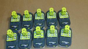 10 Pack Ryobi P107 18 Volt 1.5 Ah One Lithium-Ion Cordless Compact  Battery All Tested Good On Charger