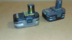 2 Pack Ryobi 18 Volt 4.0 Ah 3.Ah ONE Lithium-Ion LITHIUM HP High Capacity Compact Battery