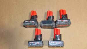 5 Pack Milwaukee Mixed Lot  M12 REDLITHIUM Battery All Tested Good On Charger