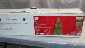 lot 11 image: 7.5 ft. Jackson Noble Slim LED Pre-Lit Artificial Christmas Tree with 700 Color  Changing Lights 30539041083 NEW