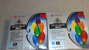 lot 29 image: 2 Packs Members Mark LED C9 Lights, Multi Color (50 Count) Each  NEW
