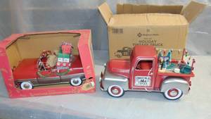 lot 39 image: 2 Pack Members Mark Pre-Lit Vintage Trucks NEW