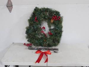 lot 44 image: 24 Wreath with Hanger and Ribbon
