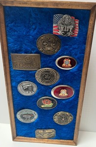 lot 6 image: Vintage Collection of Belt Buckles Mounted Framed