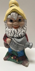 lot 17 image: Vintage Garden Gnome Cast Concrete Statue