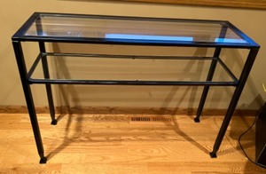 lot 35 image: Metal & Glass Entry Console Table