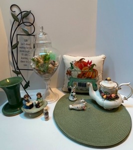 lot 93 image: Fall Moss Green Home Decorative Variety Collection