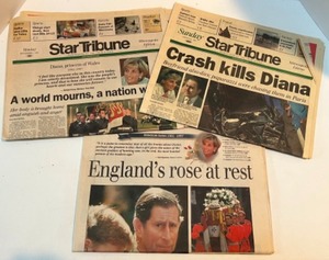 lot 126 image: Princess Diana Souvenir Newspapers August & Sept 1997 Death & Funeral