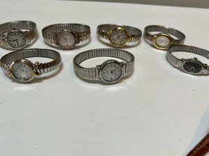 lot 128 image: Vintage Lot of Ladies Wrist Watches Including Timex, Caravelle, VP Viewpoint, & Anne Klein