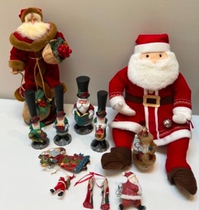 lot 135 image: Vintage SANTA Christmas Santa Old World, Jolly Ornaments & Much More