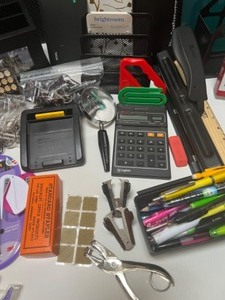 lot 254 image: Huge grouping of OFFICE PRODUCTS Notepads, Storage, Hole Punch and Much More
