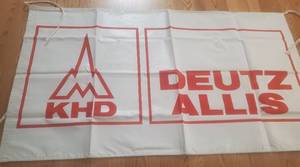 lot 310 image: Vintage KHD DUETZ ALLIS Banner Farm Ag Advertising