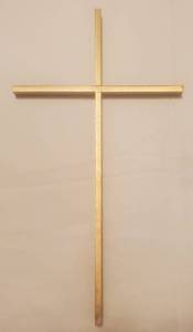 lot 315 image: 2 Vintage Brass Crosses Wall Decor