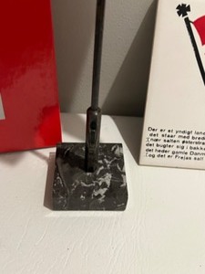 lot 154 image: Vintage DENMARK Miniature Flag Pole, Book and Tile Collectibles