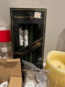 lot 157 image: Light em Up Christmas Candles, Miniature Lights, Electric Candles & Light Bulbs