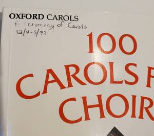 lot 339 image: 100 Carols for Choirs Music Collections