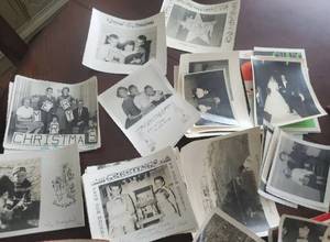 lot 338 image: Vintage Lot of Black & White Photograph 1940-1960s and Leather Photo Book
