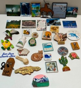 lot 168 image: Lot of Travel Magnets Souvenirs, Destinations, Comical, Cats & More