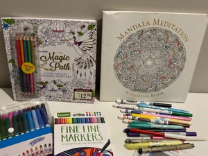 lot 167 image: Coloring Books & Markers, Diamond Dots Craft Lot