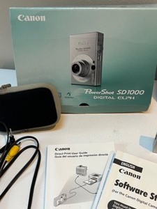 lot 183 image: CANON Power Shot SD1000 Digital ELPH With Box & Accessories