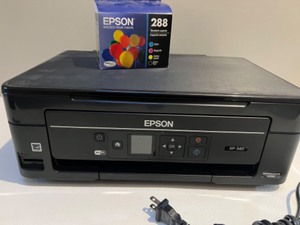 lot 176 image: Epson Expression Home XP-340 Scanner Printer with New Ink Cartridge