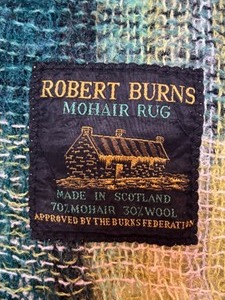 lot 186 image: Vintage ROBERT BURNS Mohair Woven Rug Blanket Throw - Scotland - Burns Federation