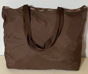 lot 213 image: Vintage Brown Classic Nylon Weekender Travel Bag & Small Makeup Pouch