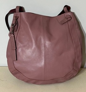 lot 211 image: LUCKY BRAND Mauve Duo-Purple LEATHER Shoulder Bag Excellent like New