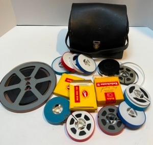 lot 241 image: Vintage Lot of Mystery Movie Reels wCase