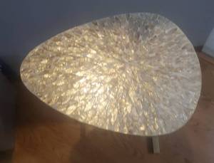 lot 229 image: Pier 1 Imports Capiz Oval C Table or Side Tray