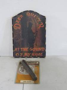 Hunting Plaque and Deer Call