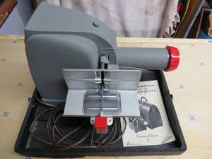 American Optical Slide Projector Model 4901 and Projection Screen