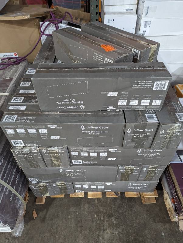 lot 15 image: Jeffrey Court Moonlight Gray 6 in. x 20 in. Glossy Ceramic Wall Tile (548.76 sq. ft.)