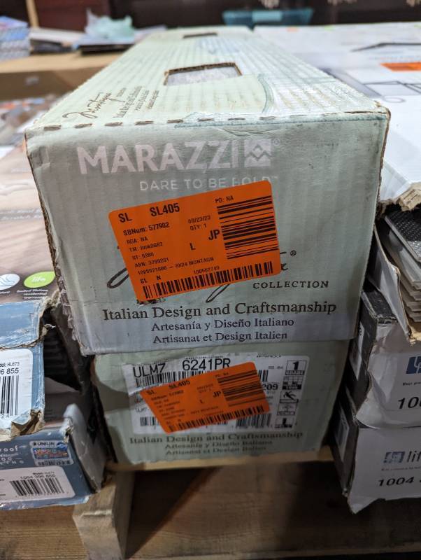lot 20 image: Marazzi Montagna Dapple Gray 6 in. x 24 in. Porcelain Floor and Wall Tile (29 sq. ft.)