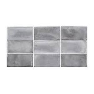 lot 1 image: Jeffery Court Gris Rustico 3 in. x 6 in. Glossy Textured Ceramic Wall Tile 129.12 sq. ft.