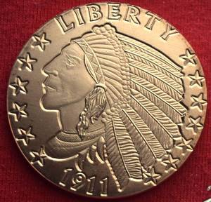 Lot of (4) Copper Collectibles - 1 OZ AVDP COPPER ROUNDS BU INDIAN GROUP