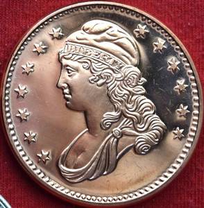 Lot of (4) COPPER COLLECTIBLES - 1 OZ AVDP COPPER ROUNDS BU LINCOLN GROUP