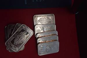 Lot of (10) COPPER COLLECTIBLES - 1 OZ AVDP COPPER BARS $2 Bank Note Design