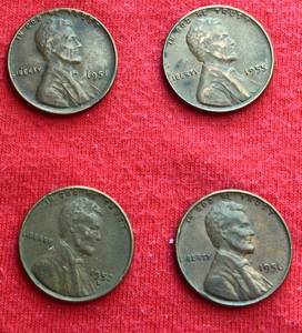Lot of (20) WHEAT PENNIES - 1950s Wheat Pennies Philadelphia and Denver Mint FG-VF