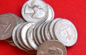 Lot of (20)                               90% SILVER QUARTERS - 1960s 90% Silver Washington Quarters