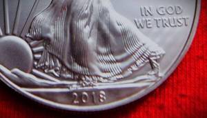 Lot of (1)                           1 TROY OUNCE 2018 SILVER EAGLES