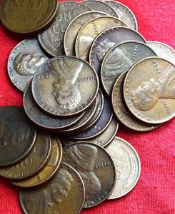 Lot of (25) WHEAT PENNIES - 1940s Wheat Pennies Philadelphia and Denver Mint FG-VF