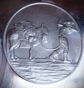 Lot of (1) 10 TROY OUNCE SILVER BARS  - SILVER BULLION BARS  - SILVER TOWNE OLD PROSPECTOR PIECE
